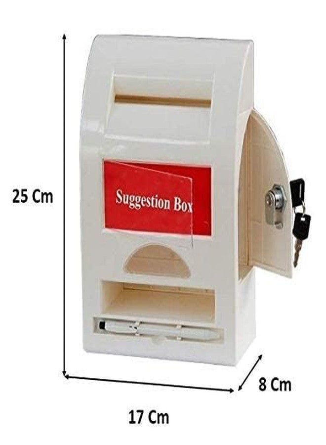 NISHIV All in 1 Multipurpose Letter Box Suggestion Suggestion Box Lock for Table Top or Wall Mount Letter Box Suggestion Box Complaint Box Donation Box with Lock Table Top and Pen Stand (Pack of 1) - Image 5